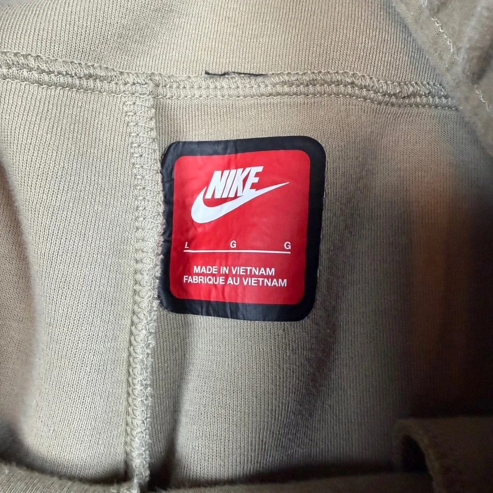 Nike Kids Tech Fleece Joggers Tan Khaki Sweatpants Boys Large L CU9213-247